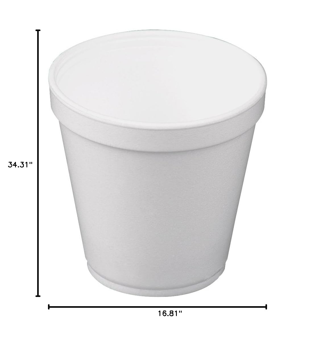 32oz Dart 32TJ32 Foam Drink Cups - White (25 Cups/Bag, 20 Bags/Carton) - Perfect for Parties, Picnics, and Fast Food Restaurants