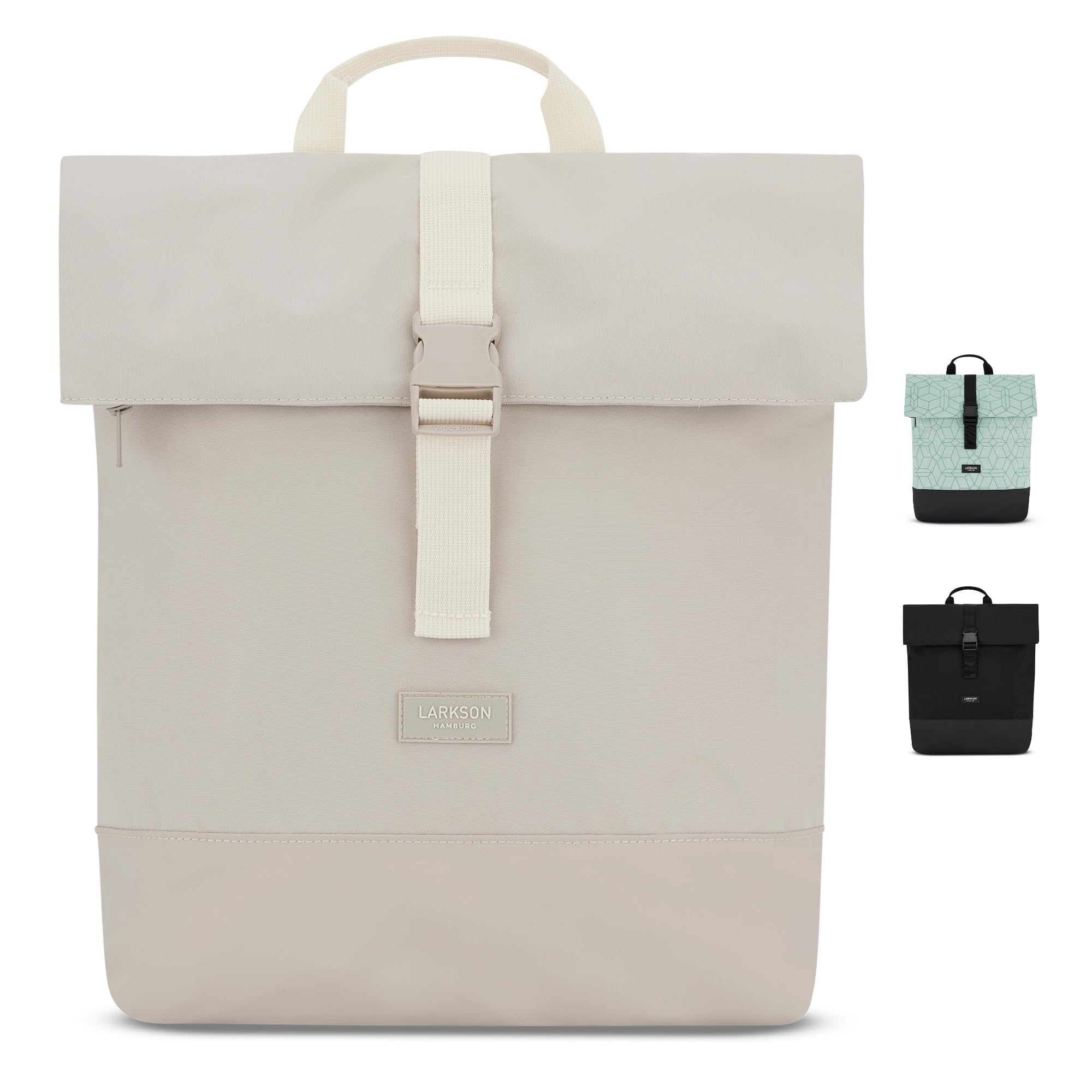 LARKSON Unisex Rolltop Backpack - 16 Inch Laptop Compartment, Padded Back Support & Water-Resistant - Perfect for Work, College, Cycling & Daily Commute