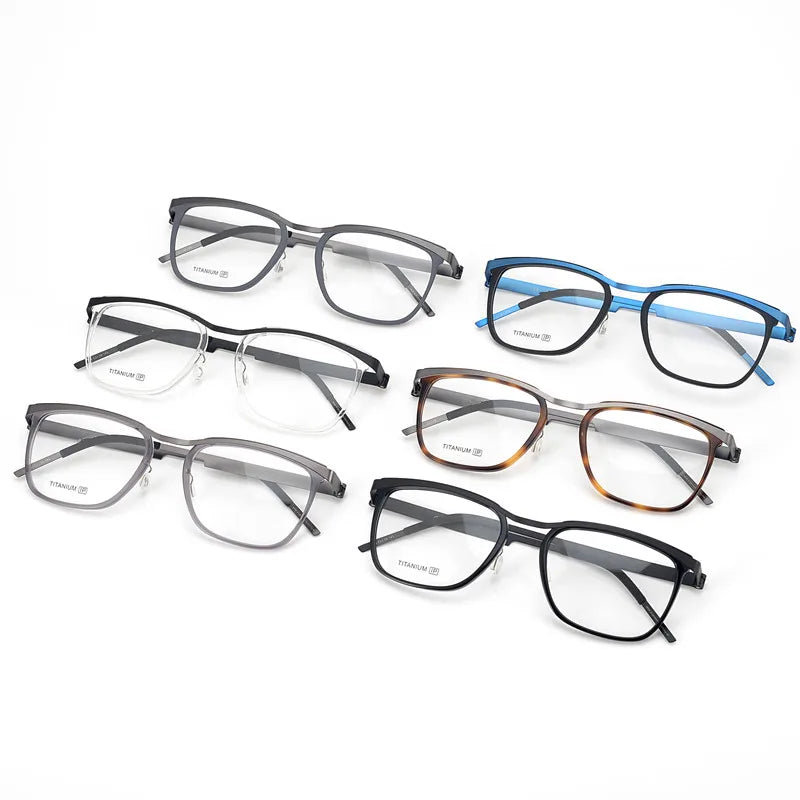 Aimee 9908 Unisex Square Titanium Acetate Eyeglasses - Lightweight Durable Full Rim Glasses for Men & Women | Perfect for Office, Reading & Everyday Use