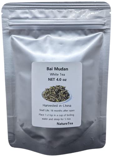 Premium White Tea - Organic Bai Mudan White Peony Loose Leaf Tea (8 oz) | Floral & Sweet Flavor | Perfect for Relaxation, Afternoon Tea & Gifts