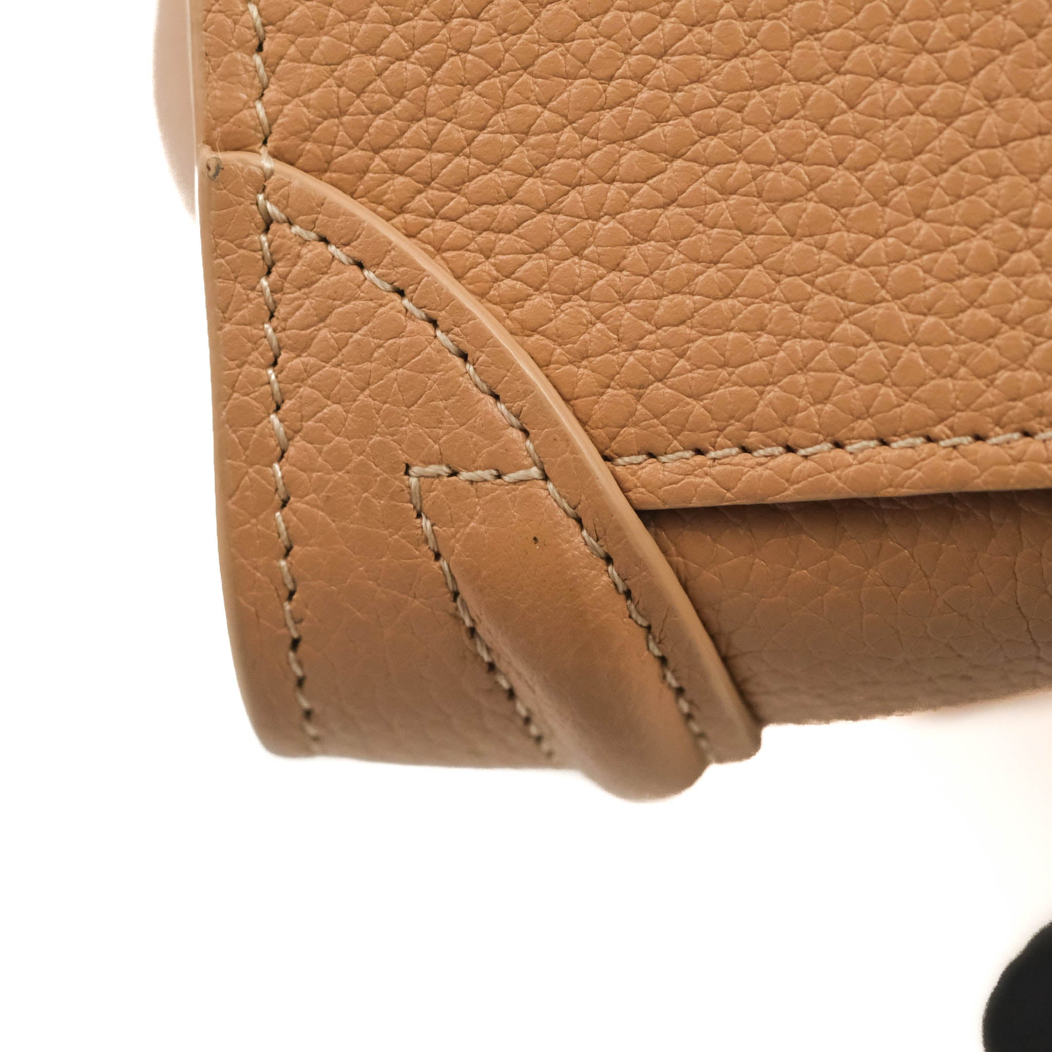 Celine Nano Luggage Bag in Beige Pink Drummed Calfskin Leather - Perfect for Work, Travel & Everyday Use