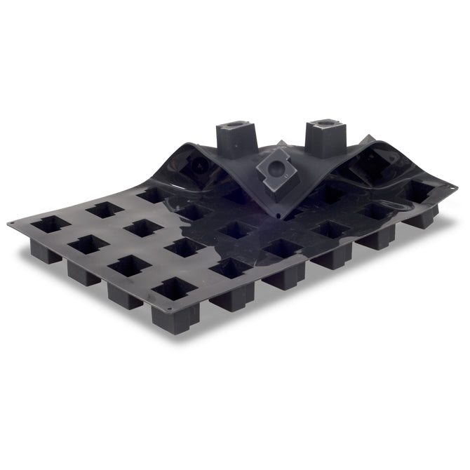 Pavoflex Silicone Indented Offset Cube - 24 Pack Flexible Molds for Resin, Soap, Chocolate & DIY Crafts - Perfect for Baking, Candle Making & Home Decor Projects