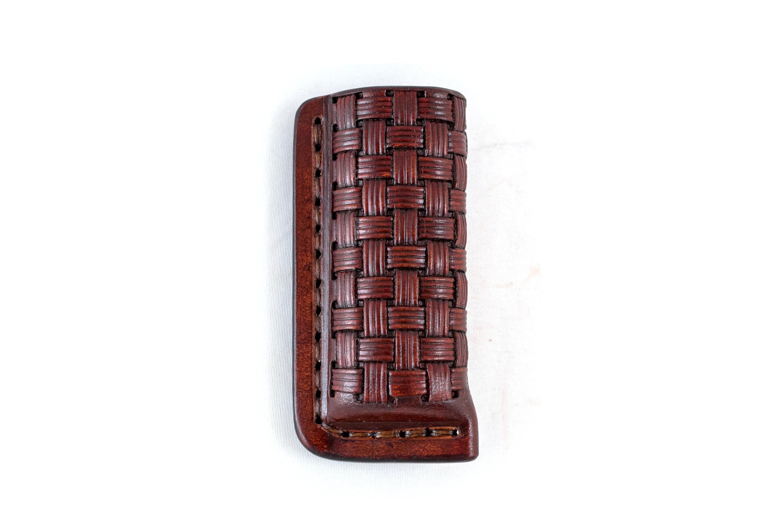 **Genuine Leather BIC Lighter Case – Handcrafted Basket Weave Design, Premium Lighter Holder & Cover for Everyday Carry, Outdoor Adventures, and Gifts**