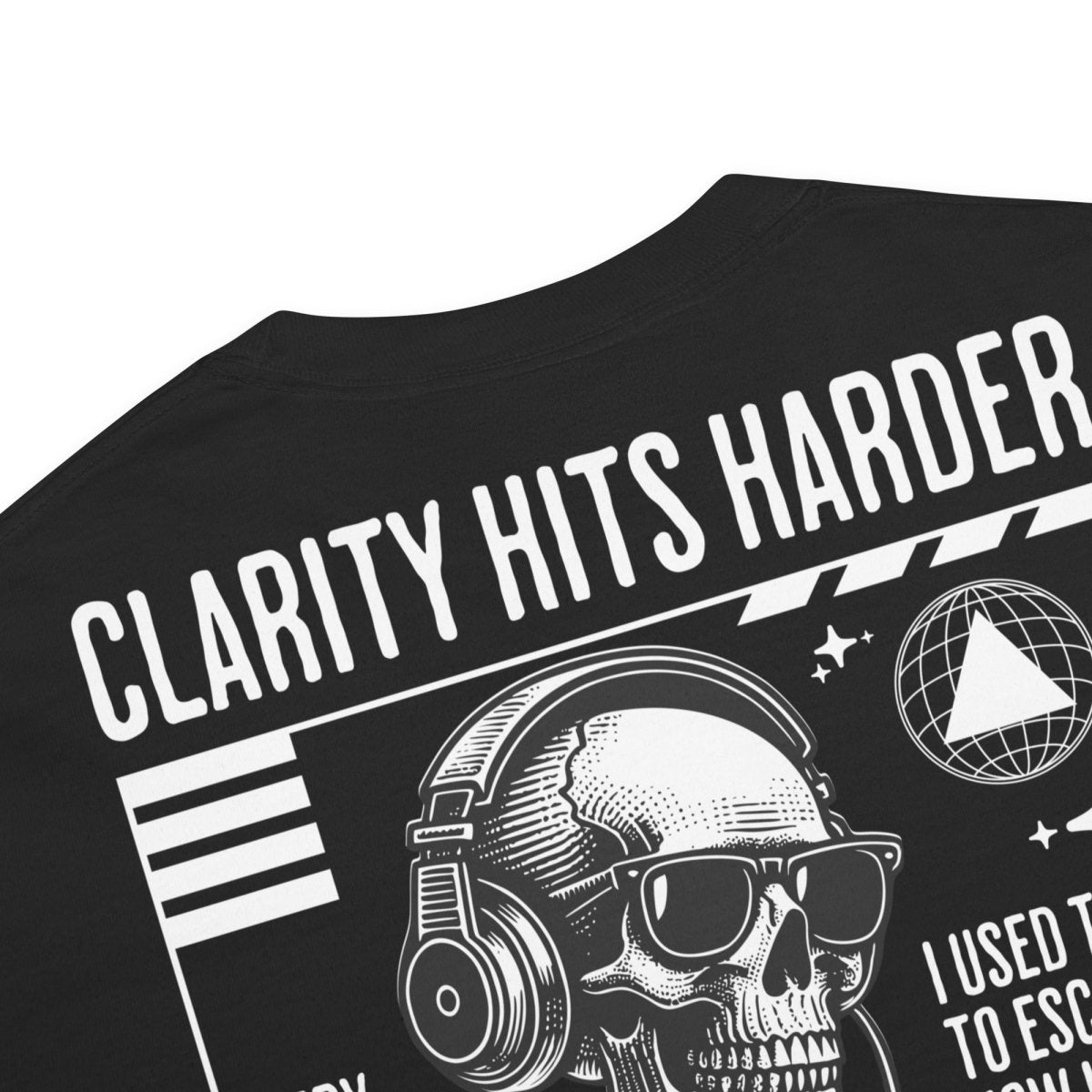 Clarity Hits Harder - Premium Garment-Dyed Heavyweight Cotton T-Shirt for Men | Streetwear & Casual Outfits