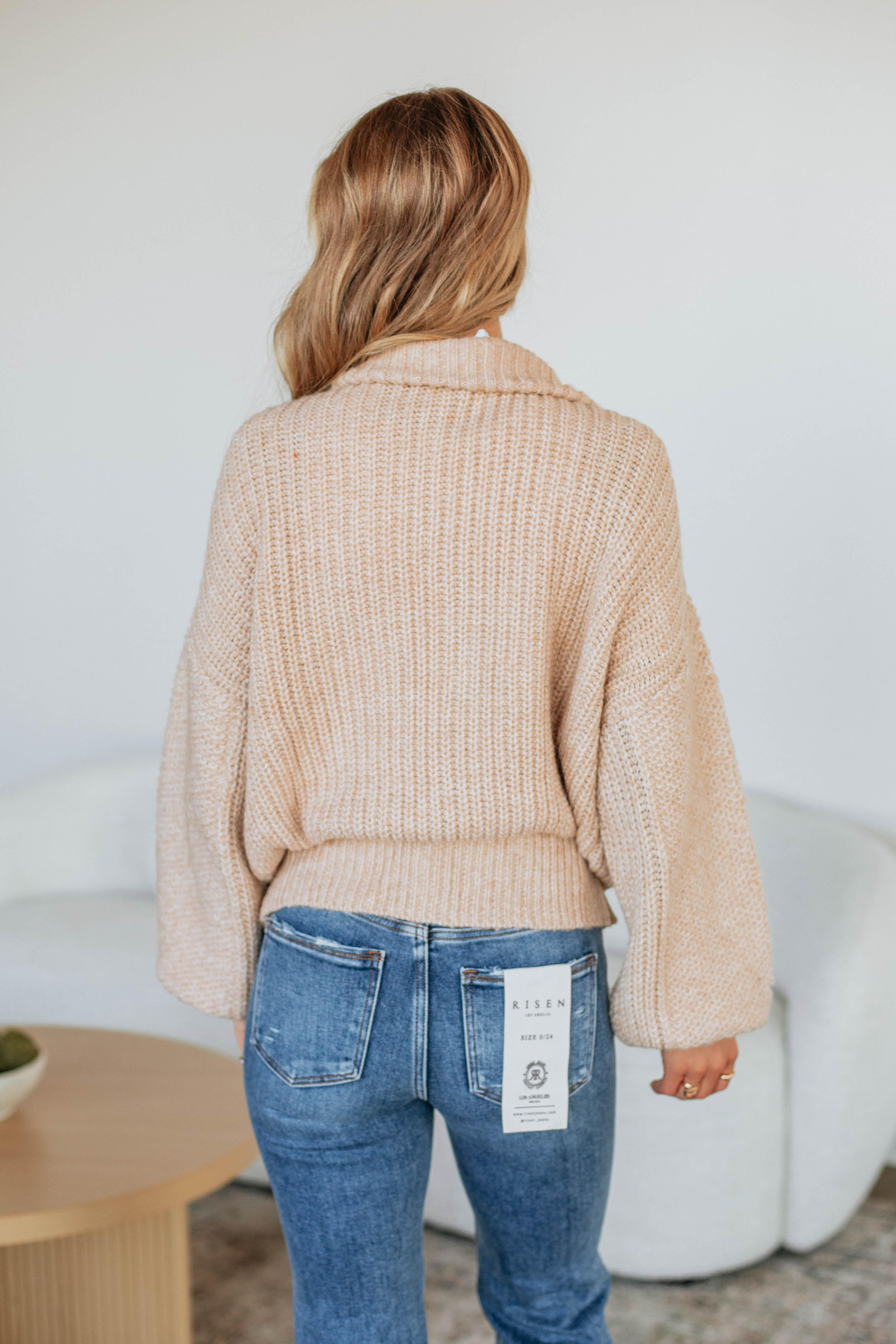 Chivonne Women's Cable Knit Zip Up Sweater - Cozy Winter Pullover for Casual Outfits & Outdoor Activities