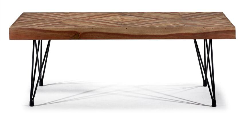 Casey 51 Acacia Wood Coffee Table - Modern Living Room Furniture for Home Decor & Entertainment