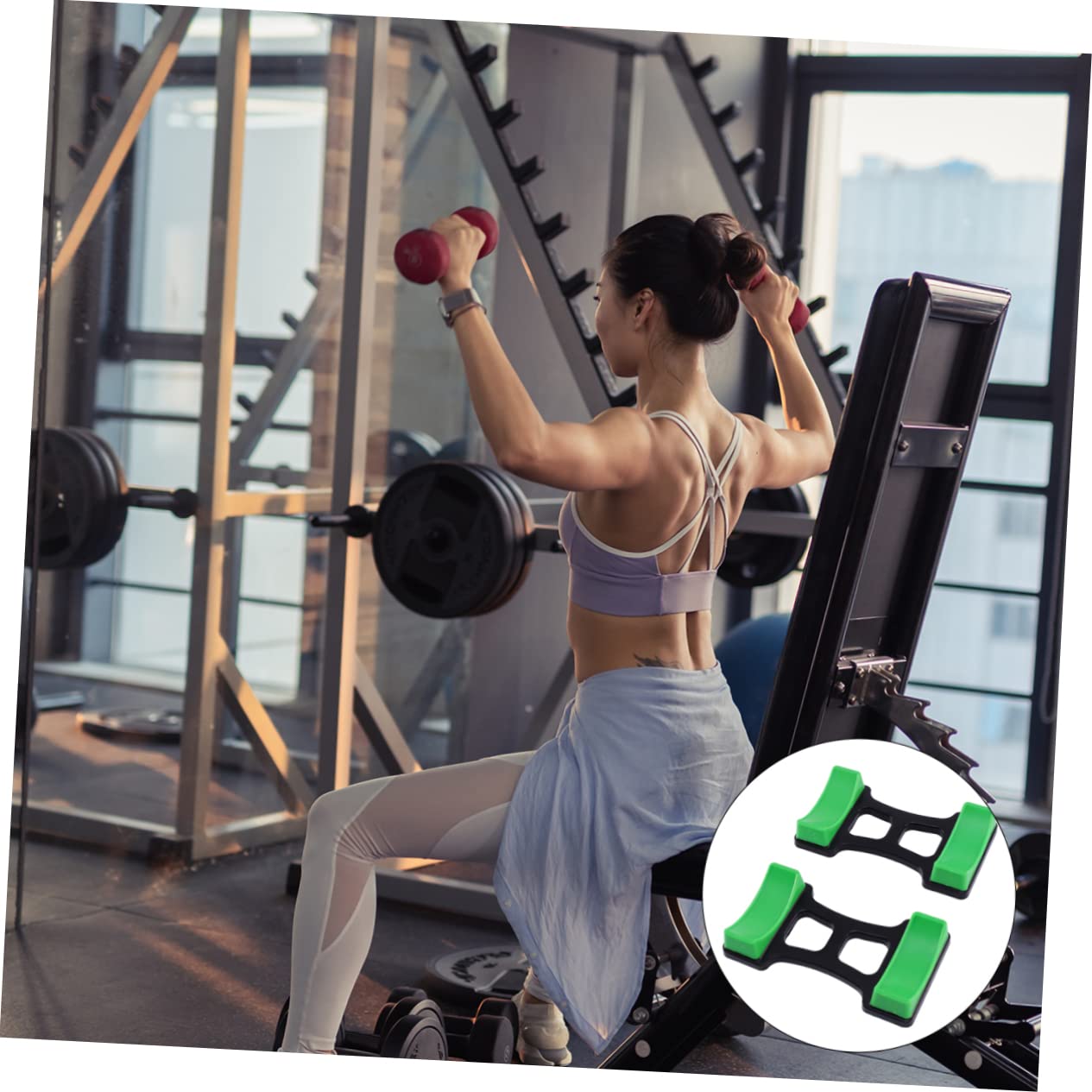 HLDMUXBF 1 Pair Home Dumbbell Stand - Strength Training Dumbbell Floor Rack Storage for Dumbbells, Kettlebells & Barbells - Perfect for Home Gym, Garage Workouts & Fitness Equipment Organization