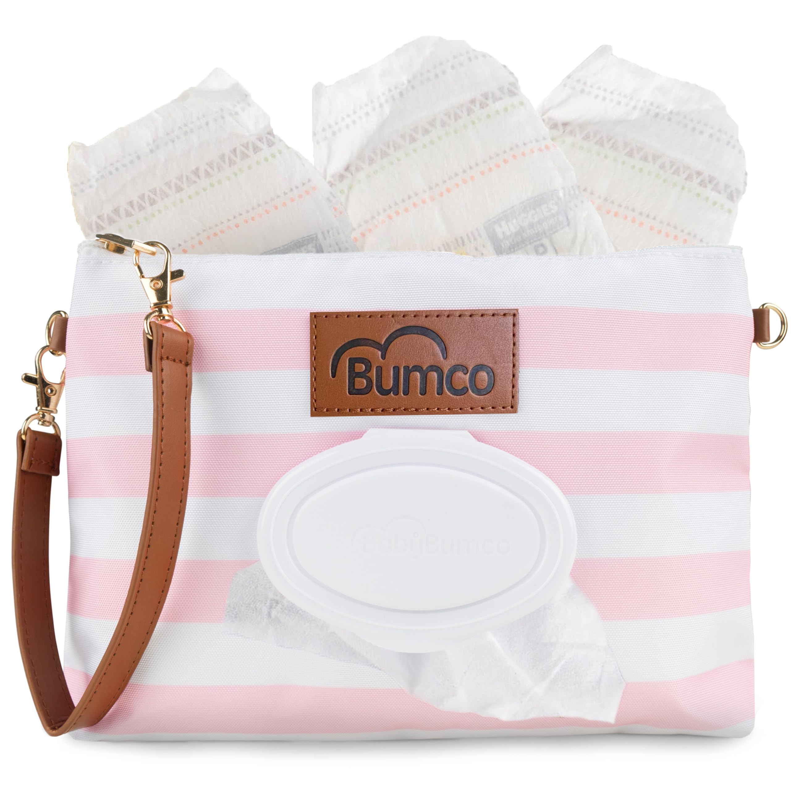 Bumco Diaper Clutch - Portable Airtight Baby Wipes Dispenser & Travel Essential | Refillable Wipes Container for Diaper Bags | Perfect for On-the-Go Parents, Daycare & Family Outings