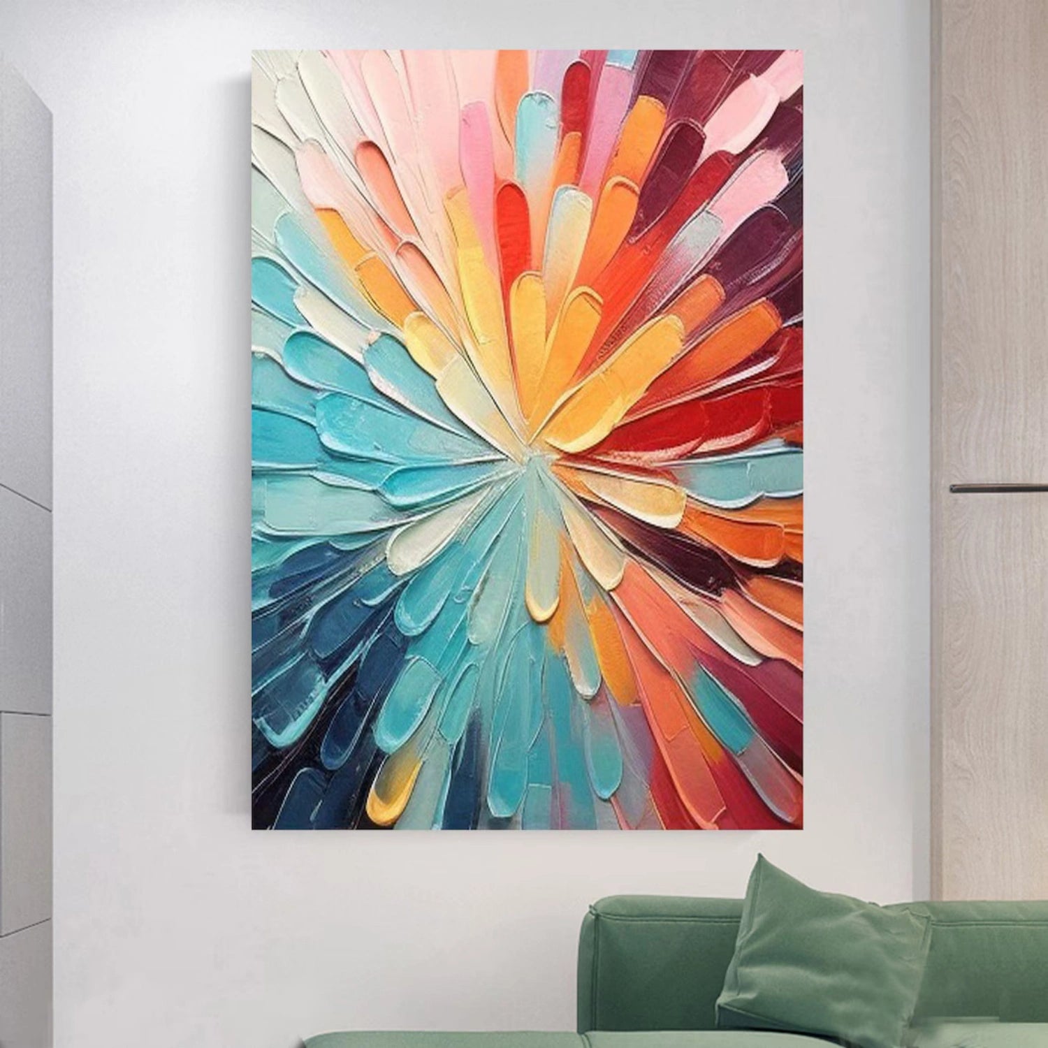 Beautiful Flower and Tree Canvas Painting #FT163 - Perfect for Home Decor, Living Room, Bedroom & Office Wall Art