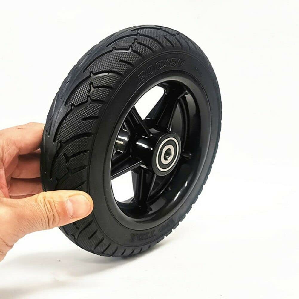 8 Inch Electric Scooter Front Wheel Solid Tire 200x50 with Wheel Hub - Perfect for Commuting, Campus Travel & Urban Mobility