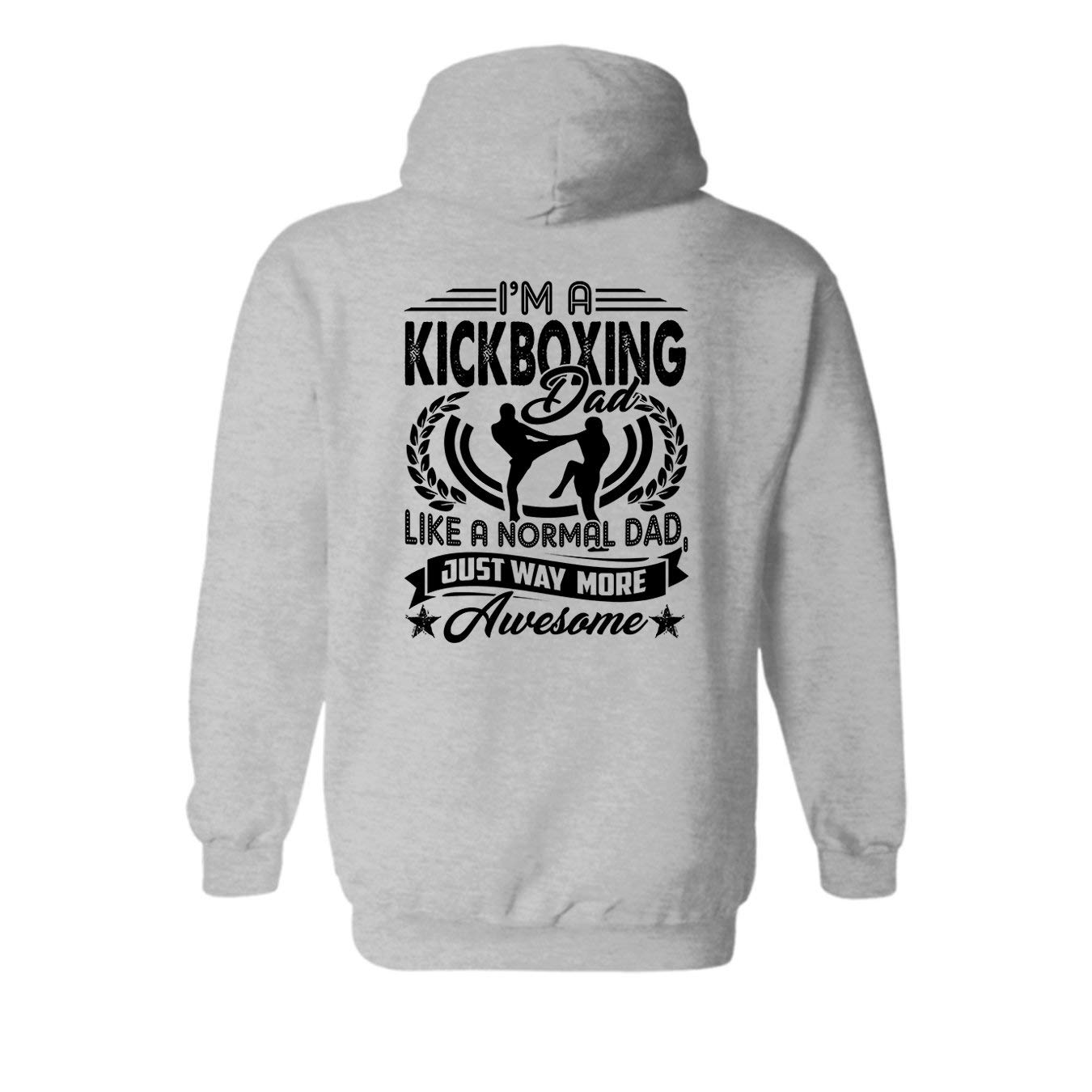Black Kickboxing Dad Hoodie - Unisex Pullover Sweatshirt with Hood - Perfect Gift for Martial Arts Fans & Fitness Enthusiasts - Ideal for Training, Gym Workouts & Casual Streetwear