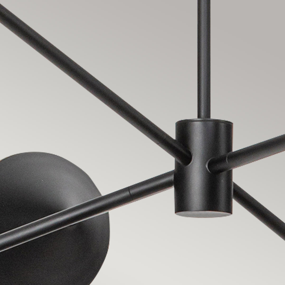 Alora Mood Daphne 5-Light Chandelier in Matte Black & Natural Finish - E14 Bulb Base | Perfect for Dining Room, Bedroom, or Entryway Lighting