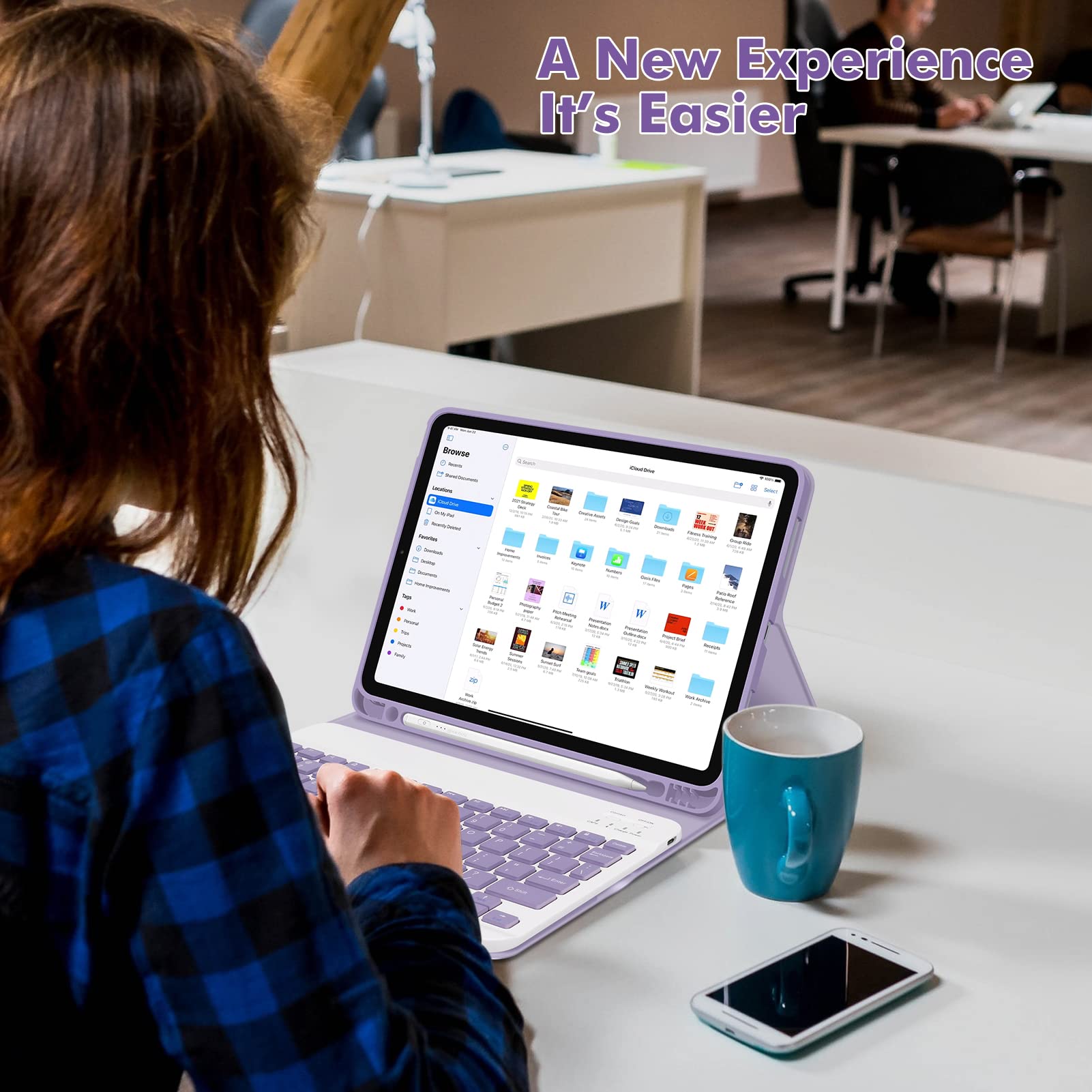 GOKOCO Detachable Bluetooth Keyboard Case for iPad Air 11