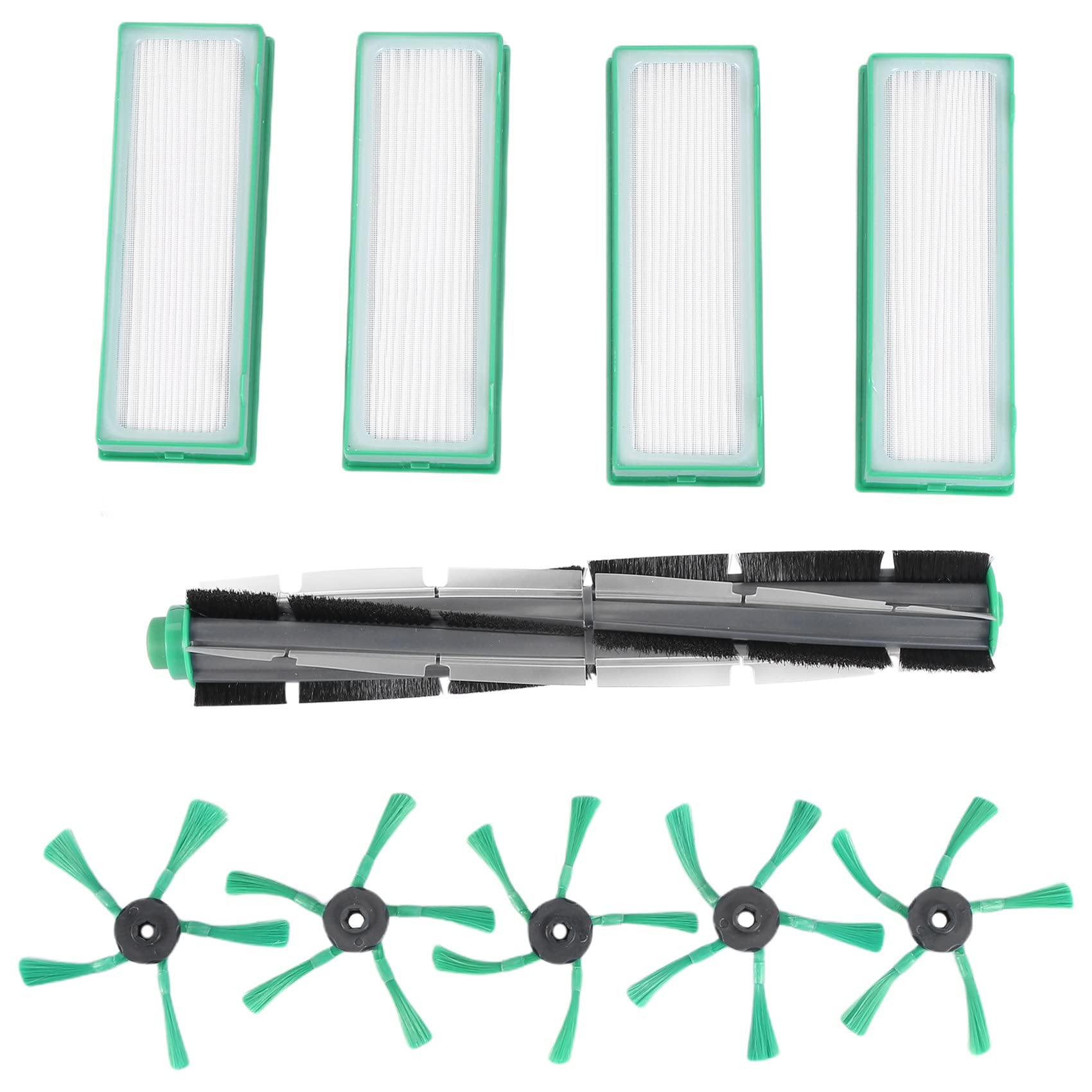 Kobold VR200 Robot Vacuum Cleaner Replacement Round Brush Filter & Side Accessories - Compatible Parts for Home Cleaning Maintenance