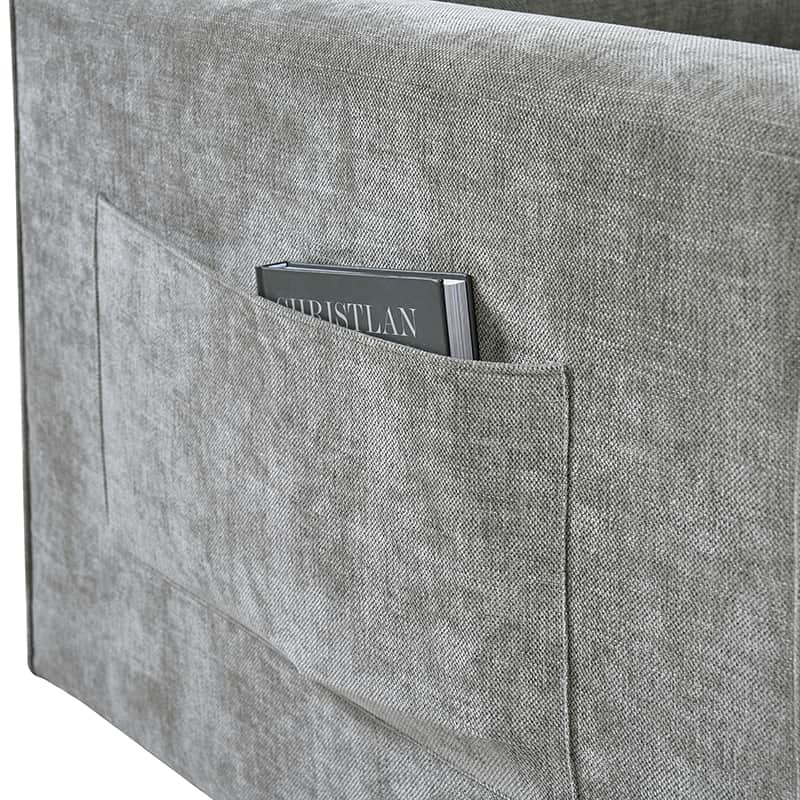 Comfortable Storage Sofa with Dual Layer Cushions & Wide Armrests - Perfect for Living Room, Bedroom, and Small Space Relaxation