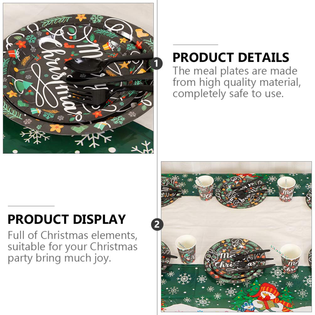 30-Pack Hemoton Christmas Paper Plates - Holiday Themed Disposable Dinnerware for Parties, Snacks, Fruits & Desserts | Perfect for Christmas Celebrations, Family Gatherings & Festive Dining