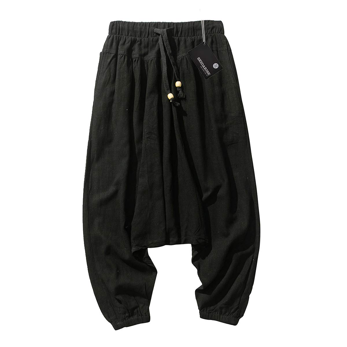 Seidarise Men's Harem Pants - Drop Crotch Yoga Joggers, Plus Size Genie Pants & Balloon Lounge Pants for Men - Comfortable Loose Fit for Yoga, Meditation, and Casual Wear