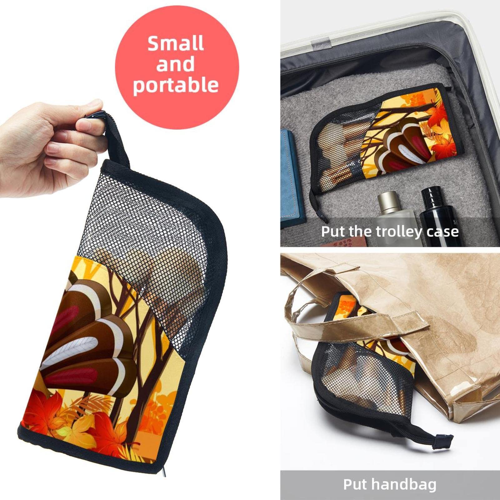 12-Piece Makeup Brush Organizer Bag with Portable Case – Travel-Friendly Cosmetic Brush Holder for Thanksgiving & Fall Makeup Essentials | Perfect for On-the-Go, Home Vanity & Holiday Travel