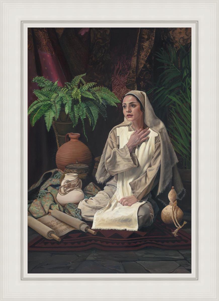 Behold Thy Handmaiden - Elegant Christian Home Decor for Prayer & Meditation | Perfect for Church Altars, Home Worship Spaces & Gift Giving