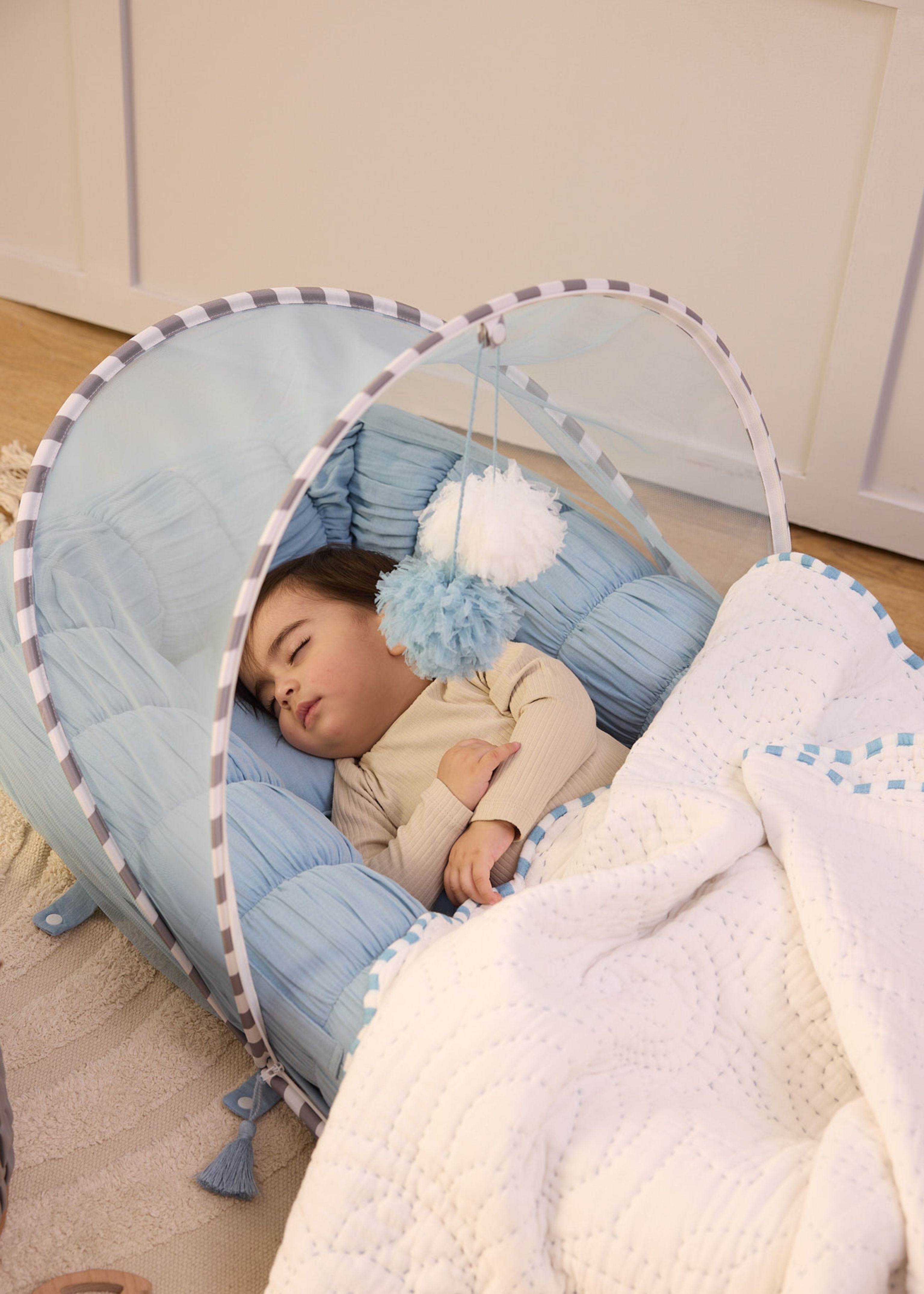 The Sleep Cloud Nest - Ultra Soft Memory Foam Pillow for Side, Back & Stomach Sleepers | Blue | Perfect for Home, Travel & Office Use