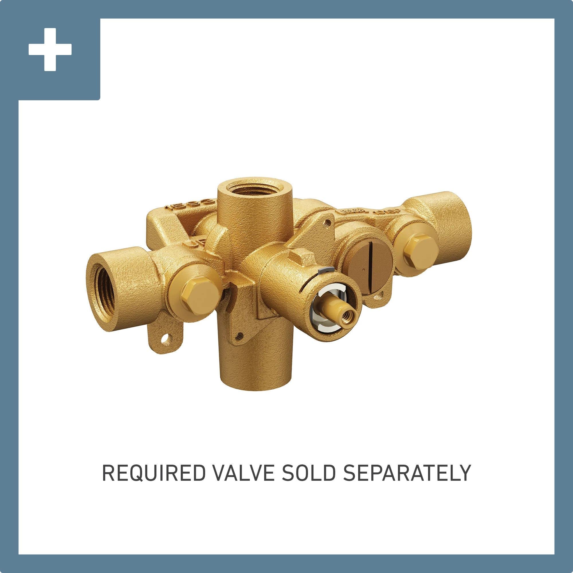 Moen T3691 Voss Moentrol Valve Trim in Chrome - Bathroom & Shower Faucet Replacement for Modern Homes