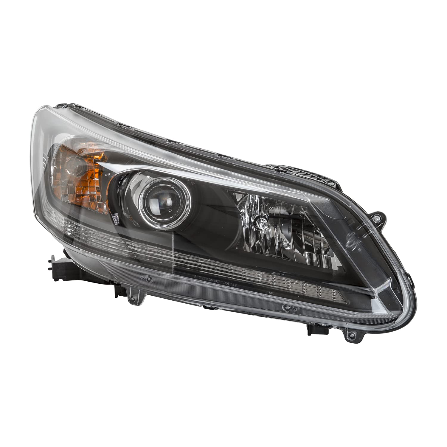 TYC Right Headlight Assembly Compatible with 2013-2015 Honda Accord - Replacement for Broken/Cloudy Headlights - Easy Installation for DIY Car Repair