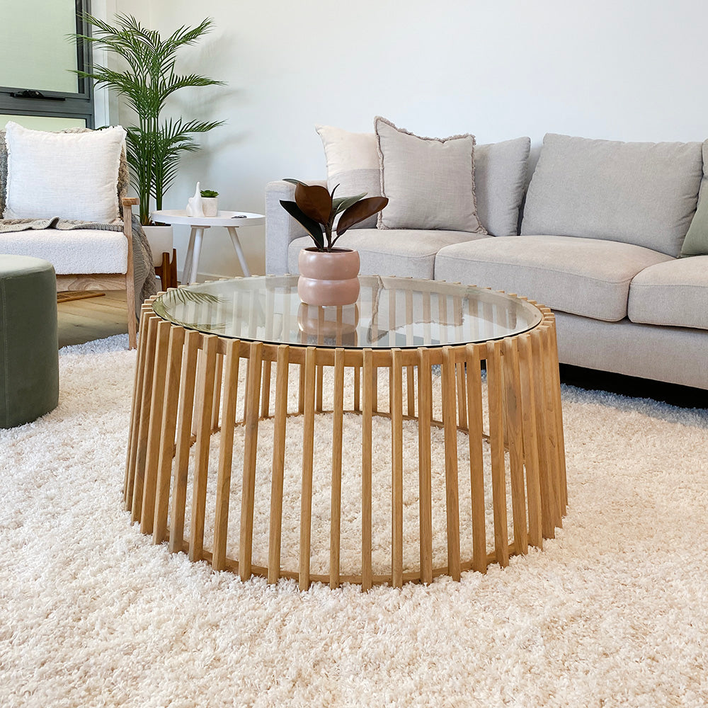 LYNNA 80cm Oak Coffee Table - Modern Living Room Centerpiece for Small Spaces, Home Decor, and Cozy Gatherings