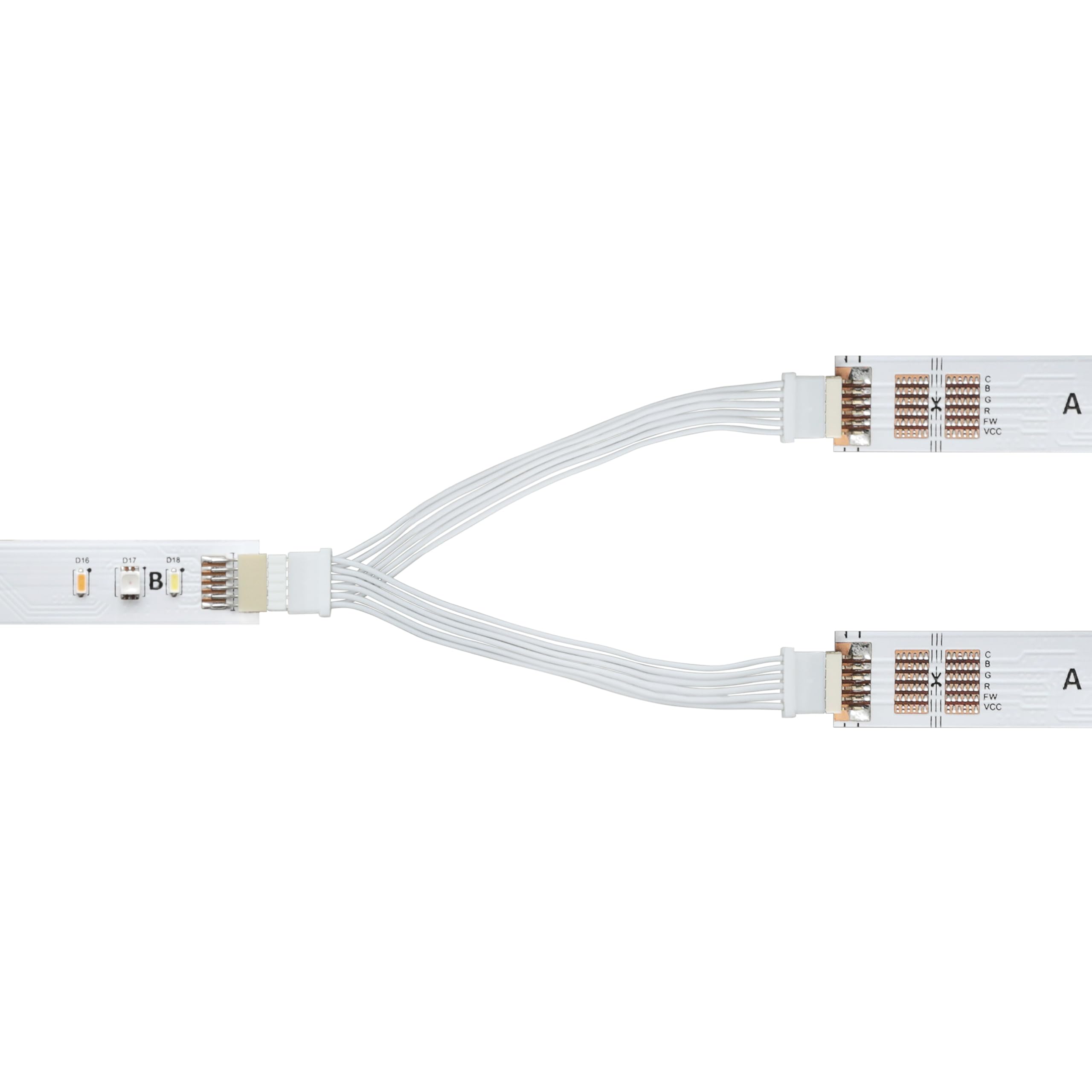 Philips Hue Lightstrip Plus Splitter - 2 Pack White (6-PIN V4) | DIY Lighting Connector for Home, Office & Gaming Setup