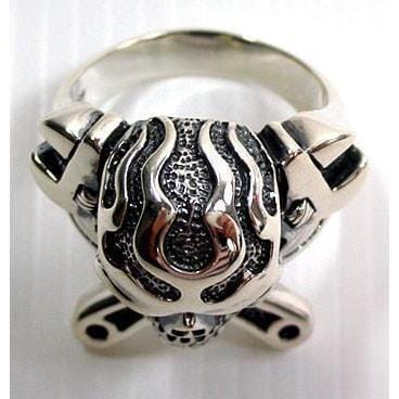 Mechanic Wrench Cross Skull Ring for Men - Gothic Punk Jewelry, Stainless Steel Biker Accessory - Perfect for Motorcycle Riders, Rock Music Fans & Edgy Fashion