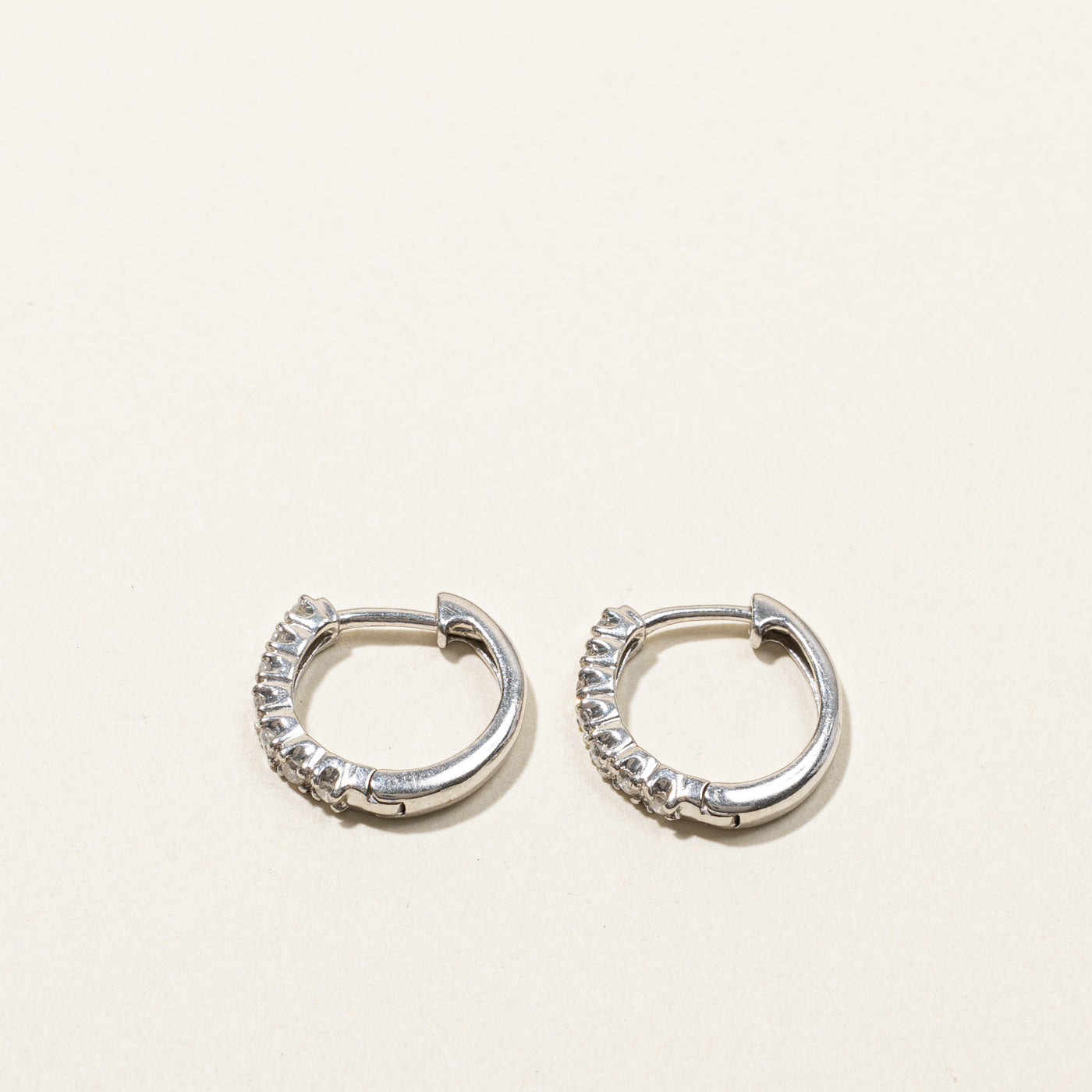 14K Gold Pave Diamond Huggie Hoop Earrings for Women | 0.28 Carat Total Weight | Perfect for Everyday Wear, Date Nights & Special Occasions
