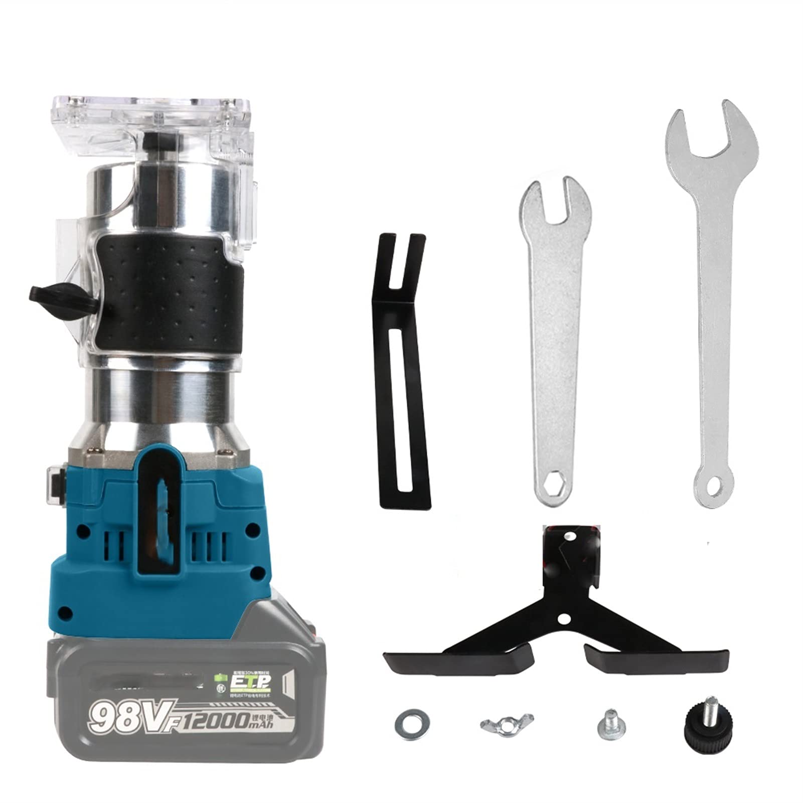 SHANG-JUN 6-Speed Brushless Cordless Wood Trimmer - Handheld Electric Engraving & Carving Tool for Woodworking, DIY Projects, Furniture Making & Crafting (Battery Not Included)