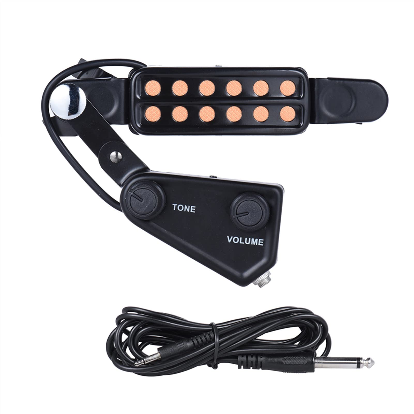 Professional 12-Hole Magnetic Sound Hole Pickup for Acoustic Guitar - Clip-On Transducer for Clear Amplified Sound - Perfect for Live Performances, Recording Studios & Busking