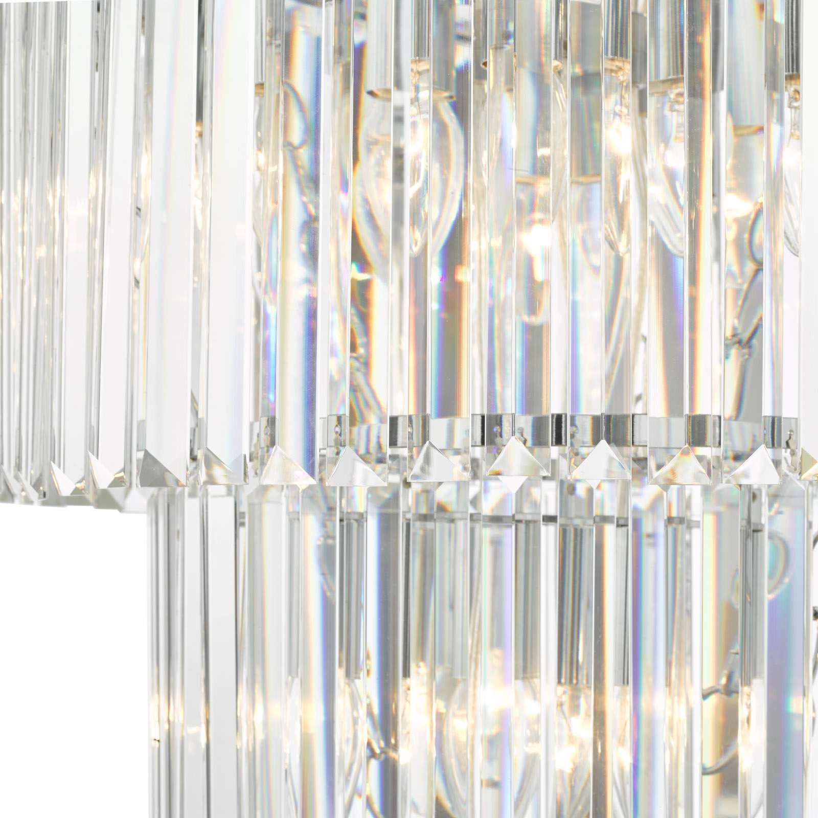 28Lt Crystal Chandelier Ceiling Light - Polished Chrome Finish, IP20 Rated for Living Room, Dining Room & Bedroom Elegant Lighting