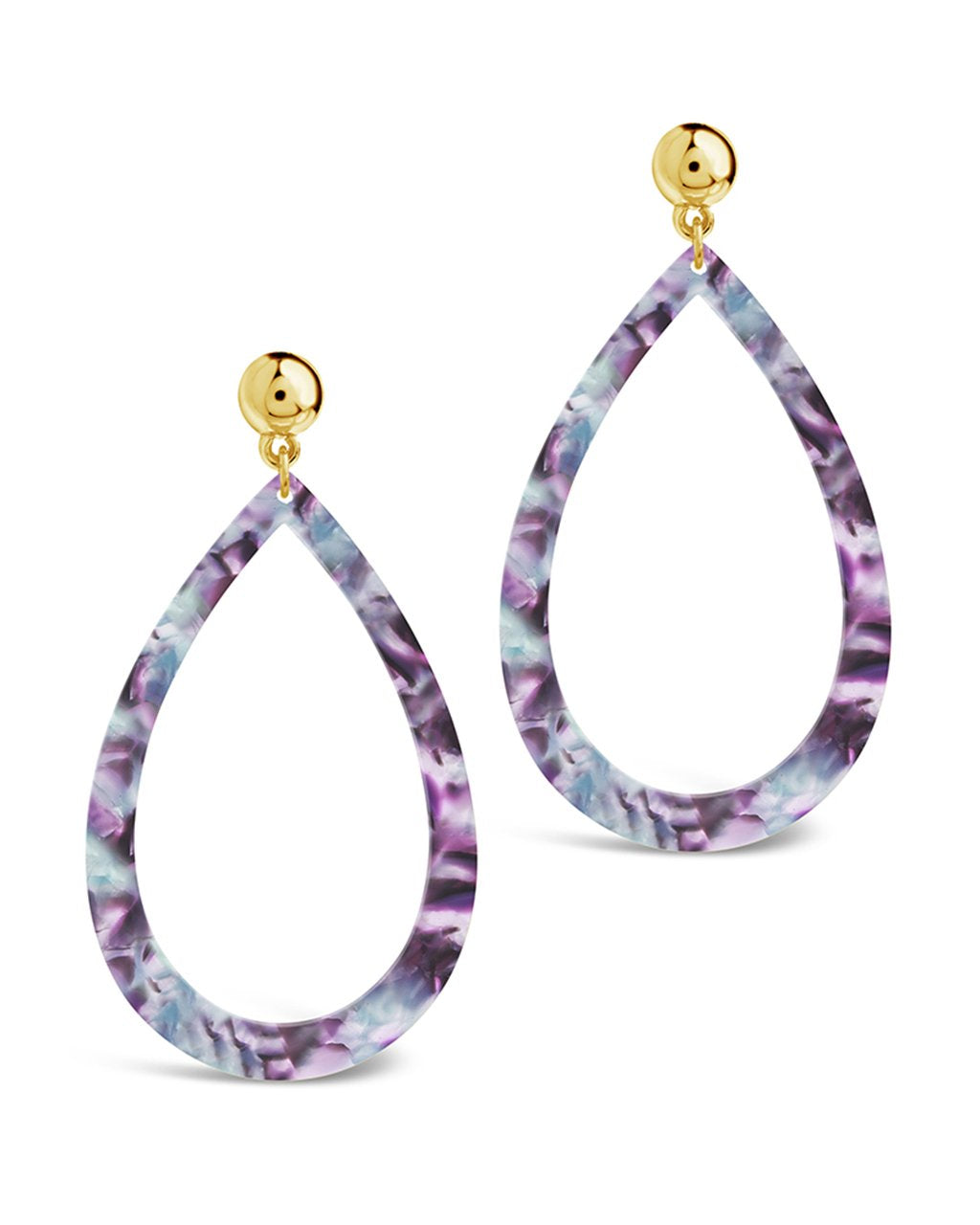 Dainty Teardrop Resin Stud Earrings for Women - Hypoallergenic Lightweight Fashion Jewelry - Perfect for Daily Wear, Parties & Gifts