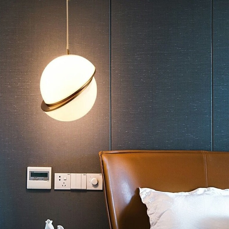 Modern White Glass Ball Bubble LED Pendant Lights - Stylish Ceiling Lighting for Dining Room, Kitchen, Bedroom & Living Room Decor