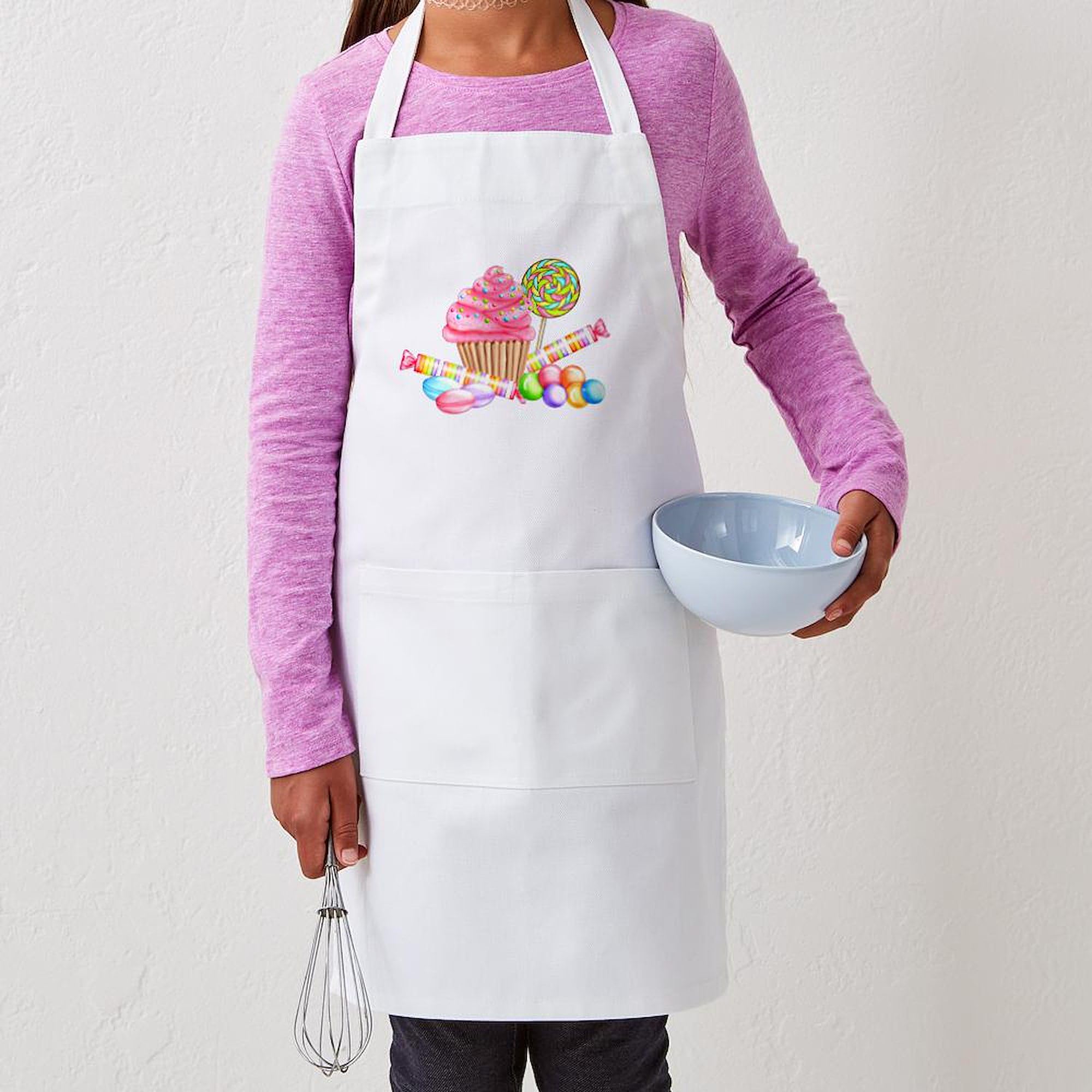 Wonderland Sweets Kids Baking Apron - Adjustable & Washable - Perfect for Baking, Cooking & Pretend Play - Fun Gift for Young Chefs