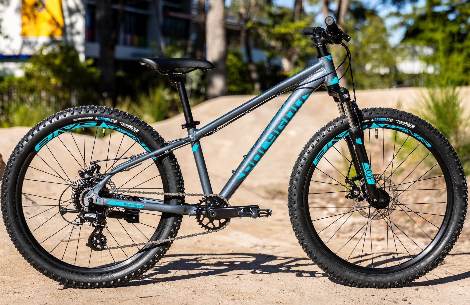 Polygon Premier 24 XC Disc Kids Mountain Bike - 24 Inch Wheels, Lightweight Aluminum Frame, Disc Brakes - Perfect for Trail Riding, Off-Road Adventures & Kids Cycling
