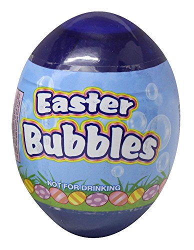 Large Easter Egg Bubbles with Wand - Fun Easter Egg Hunt Party Favors & Gifts for Kids - Outdoor Spring Activities & Easter Basket Stuffers