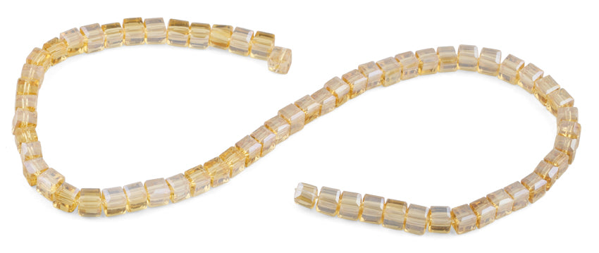 6X6mm Orange Square Faceted Crystal Beads for Jewelry Making - DIY Bracelets, Necklaces & Craft Projects - Sparkling Glass Beads for Scrapbooking & Home Decor