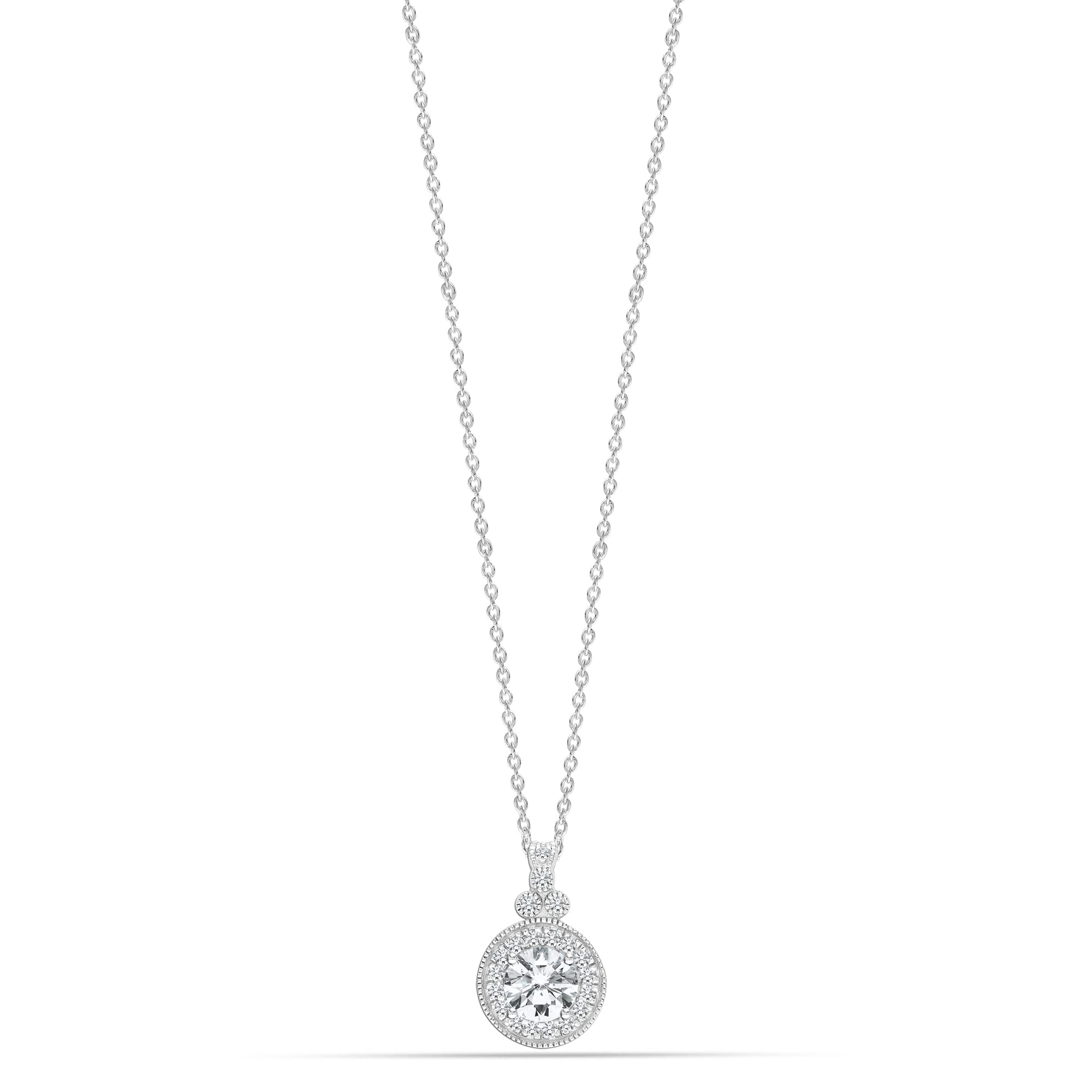 925 Sterling Silver Heart Pendant Necklace for Women - Round Cut Cubic Zirconia Dainty Jewelry Gift (Mother's Day, Birthday, Anniversary, Valentine's Day) - Perfect for Date Nights & Special Occasions