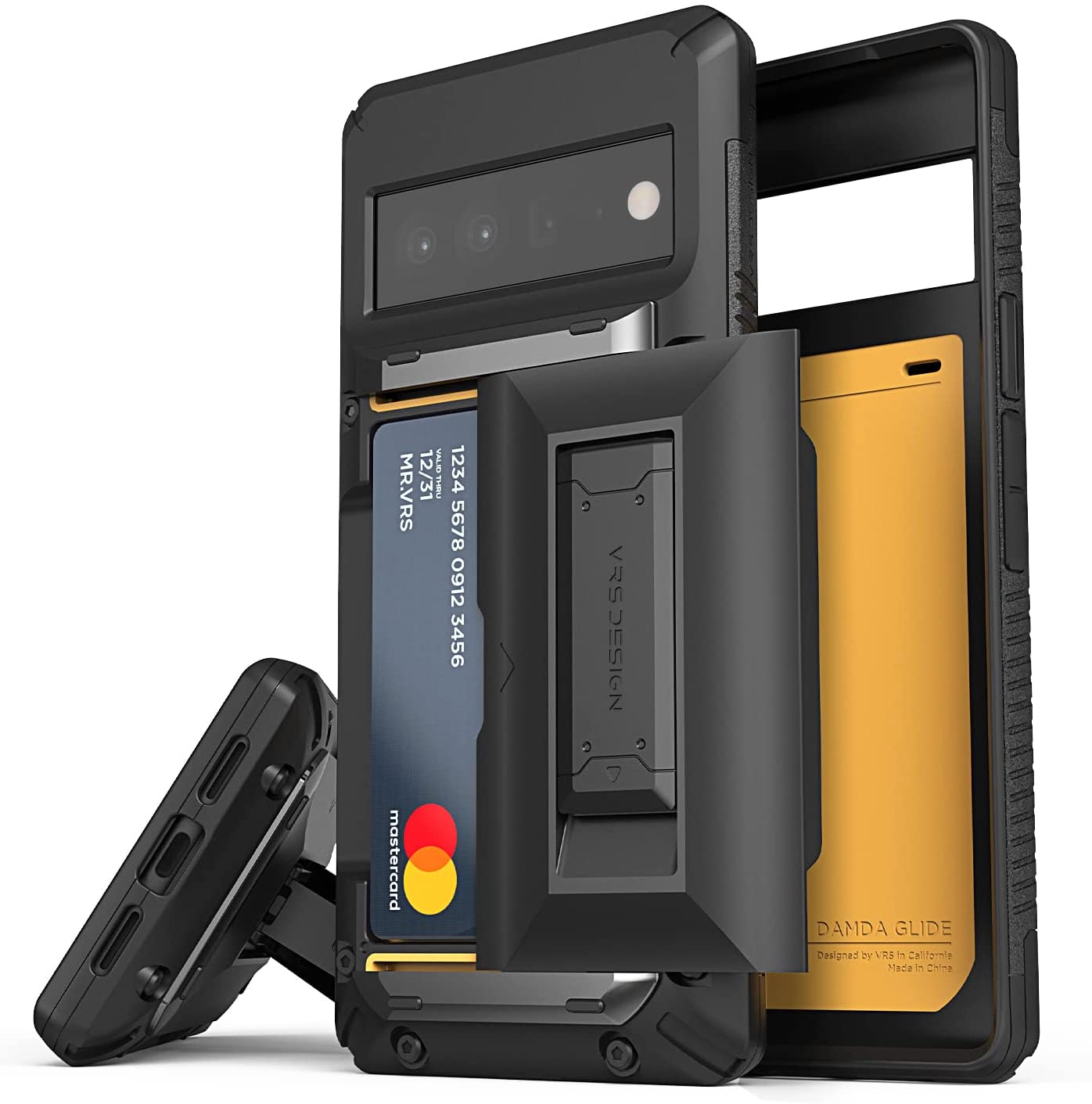 Google Pixel 6 Pro Phone Case with Credit Card Holder & Kickstand - Slim Protective Cover for Work, Travel and Everyday Use