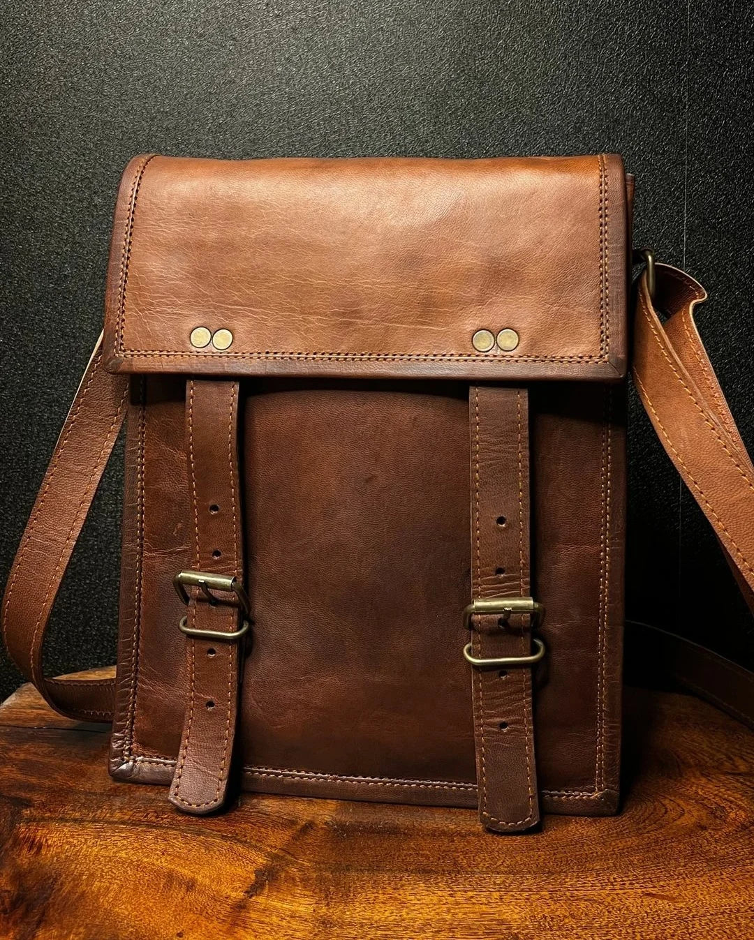 Zeus 11 Leather Crossbody Bag for iPad & Tablet - Stylish Messenger Purse for Work, Travel & Daily Commute