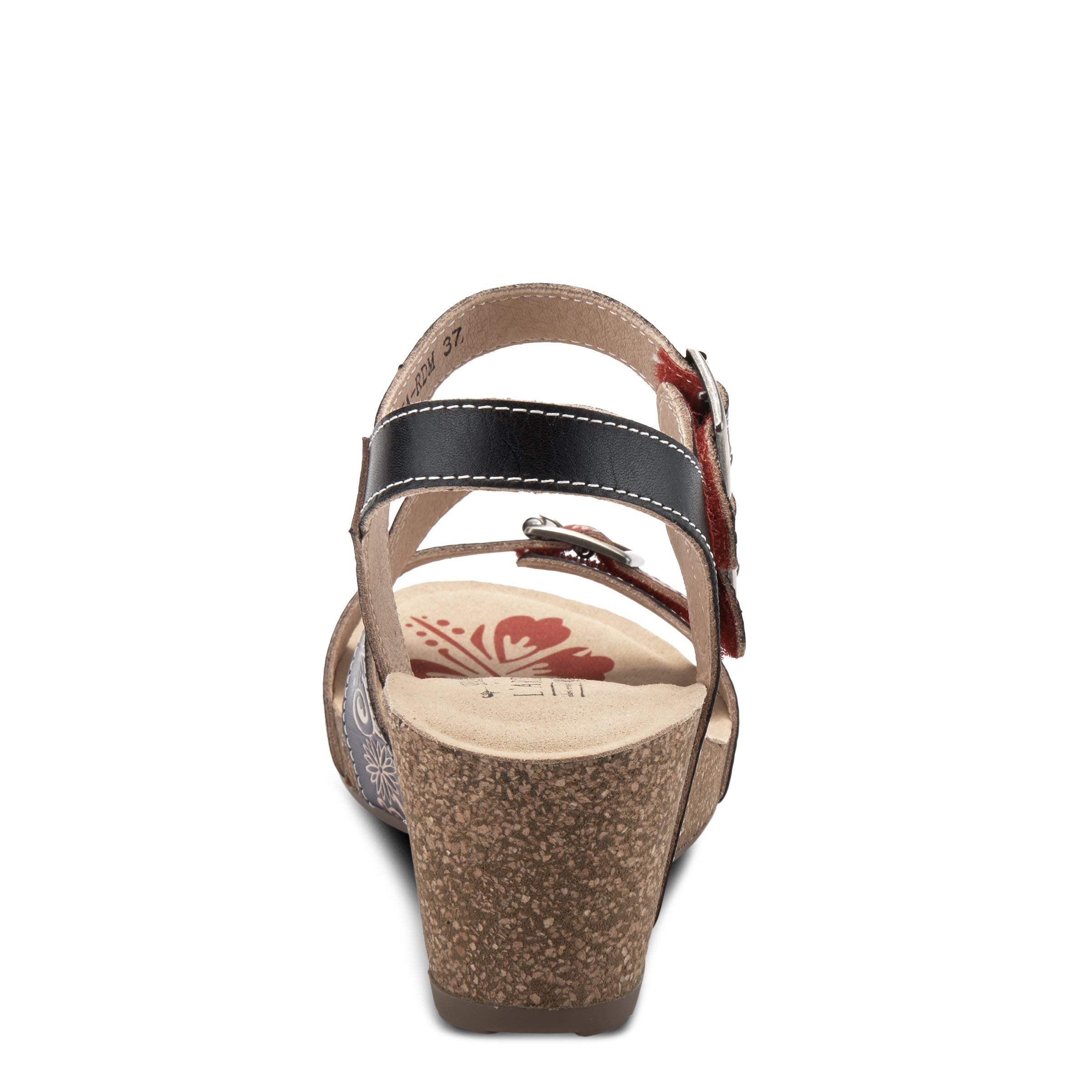 Spring Step L'Artiste Women's Tanja Comfortable Leather Sandals with Arch Support | Casual Summer Shoes for Walking, Beach & Outdoor Activities