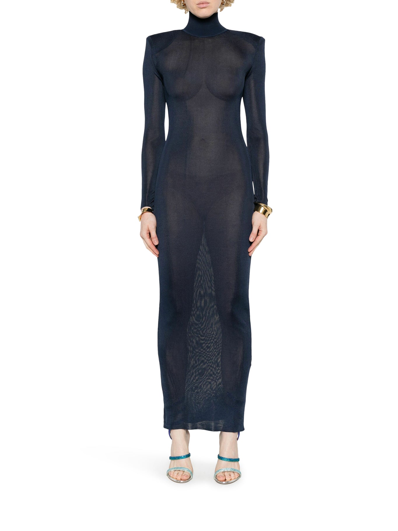 Elegant Long Transparent Dress for Women - Flowy Sheer Maxi Dress for Summer, Beach, and Evening Parties
