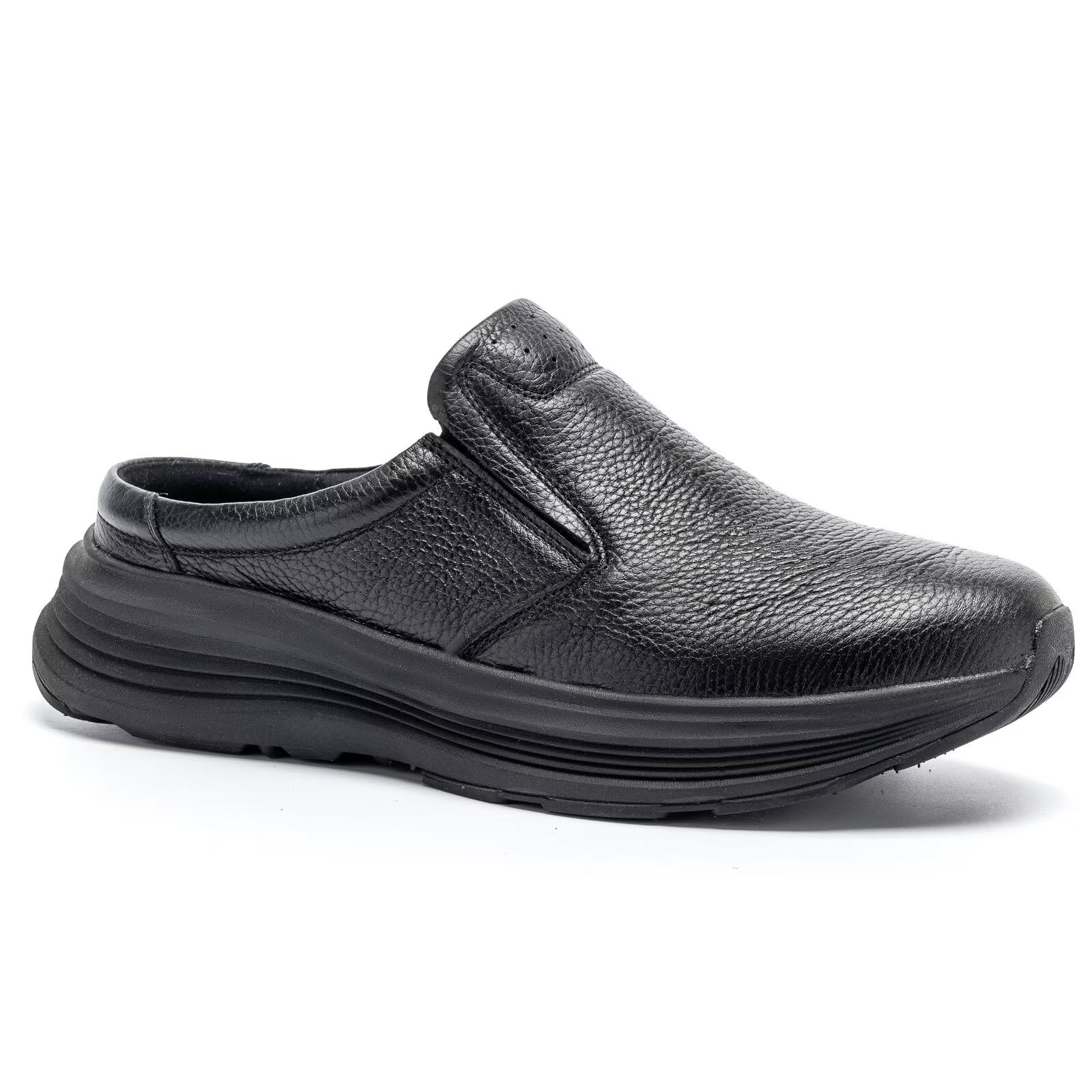 OrthoComfoot Men's Orthopedic Leather Dress Shoes - Comfortable Arch Support Slip-On Loafers for Plantar Fasciitis & Heel Pain Relief - Business Casual Orthotic Shoes for Walking & All-Day Wear
