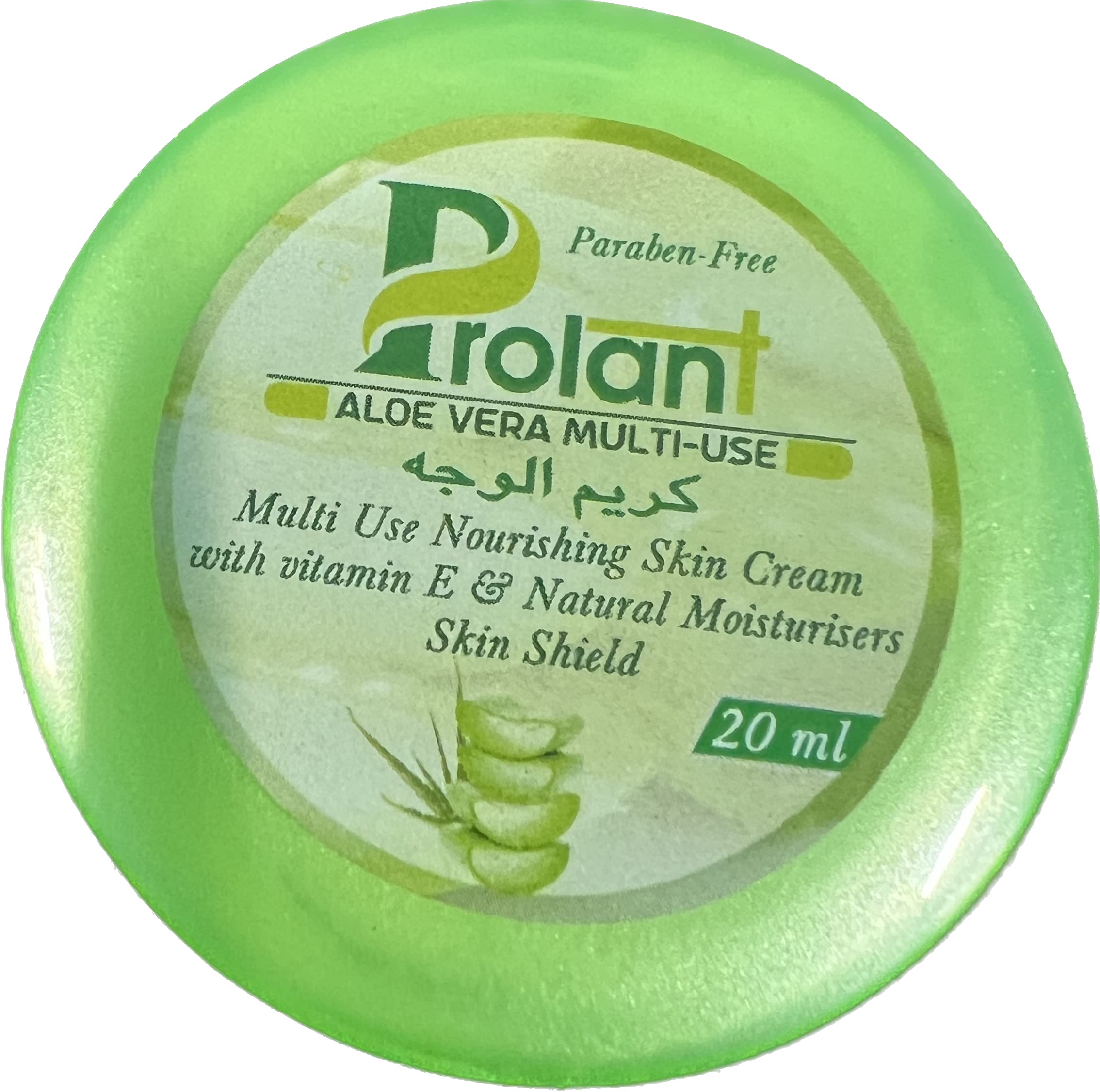 Aloe Vera Cold Cream Skin Moisturizer 20ml - Paraben Free, Non-Greasy Face & Body Lotion for Dry, Sensitive Skin - Perfect for Daily Hydration & After Sun Care