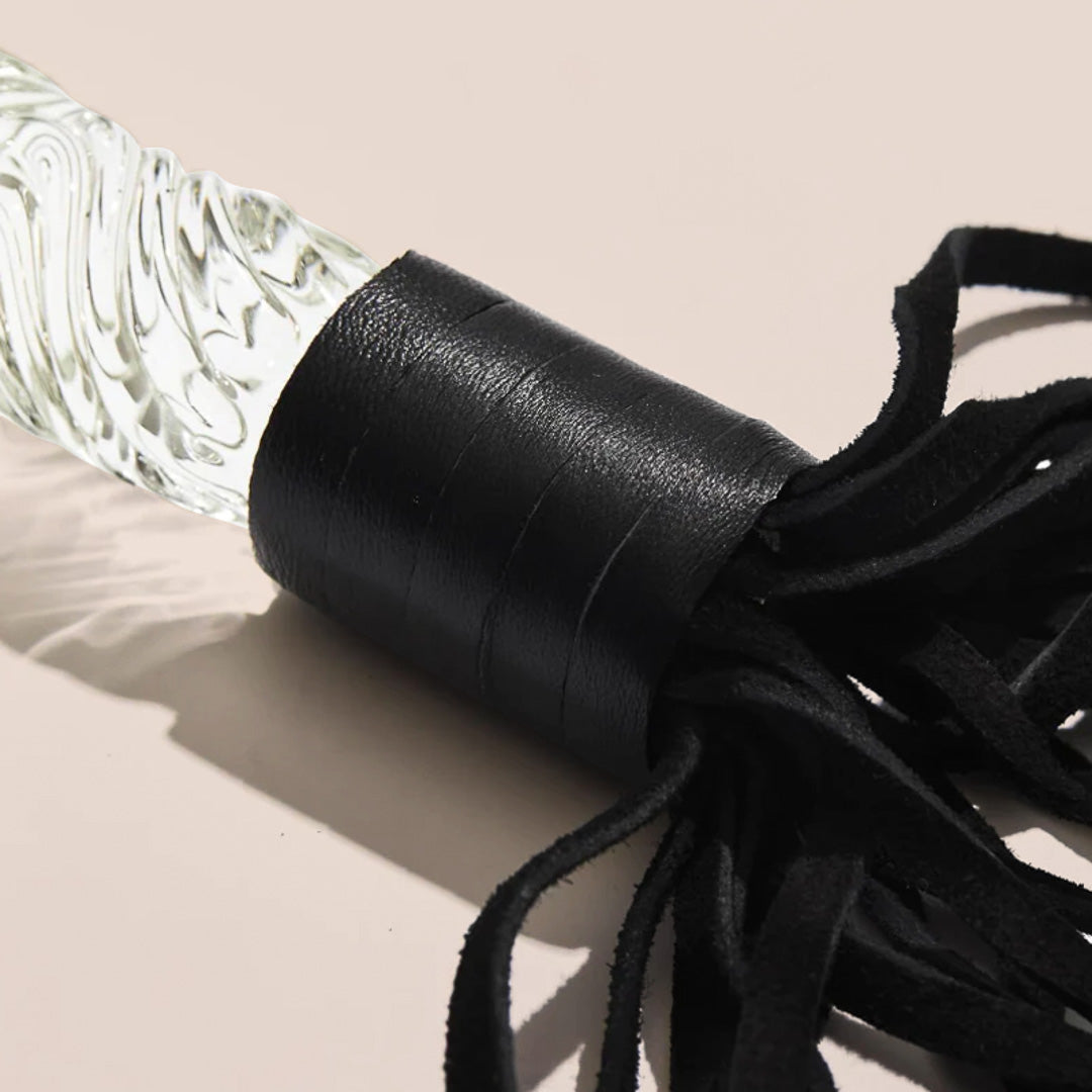 Icicles No. 38 - Elegant Glass & Leather Jewelry for Women | Perfect for Parties, Weddings & Special Occasions