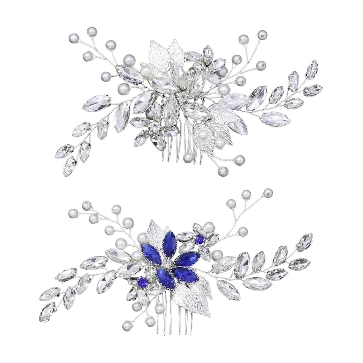 FOMIYES Bridal Hair Accessories Set - 2 Rhinestone Hair Combs for Wedding, Prom, Dinner & Dance - Elegant Bridal Jewelry for Women - Perfect for Bridal Showers, Bachelorette Parties & Special Occasions