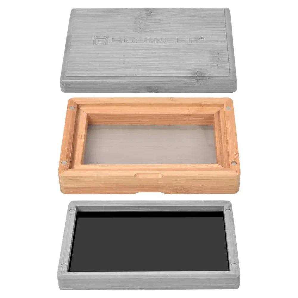 Premium Rosineer Bamboo Pollen Sifter - 175 Micron Stainless Steel Mesh Screen for Herbal Extraction & Cooking - Perfect for Kief Collection, Tea Filtering & Spice Sifting