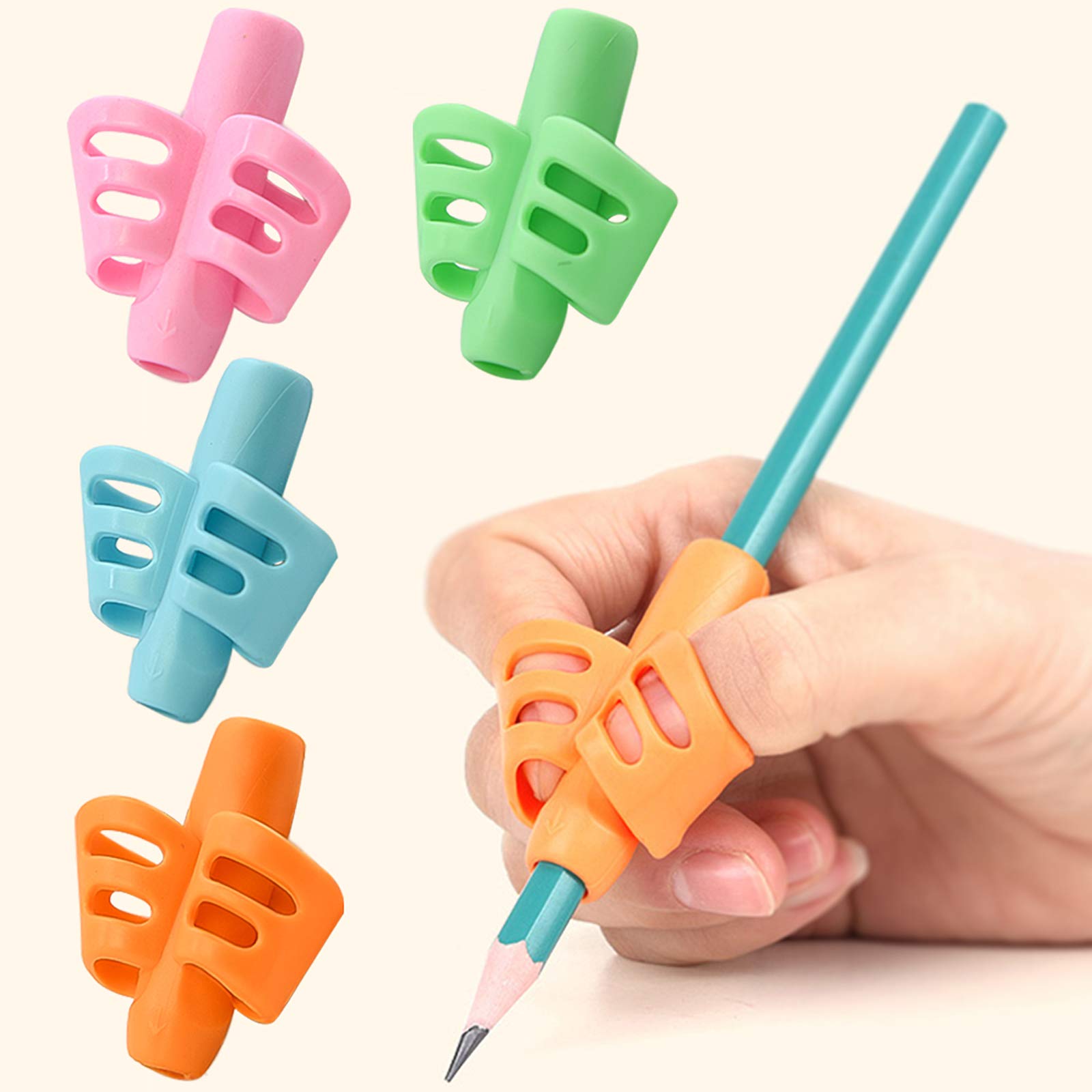 Pencil Grips for Kids - Ergonomic Writing Aid & Posture Correction Tool for Preschoolers & Children | Hollow Ventilation Design | Improve Handwriting & Comfort for School & Homework